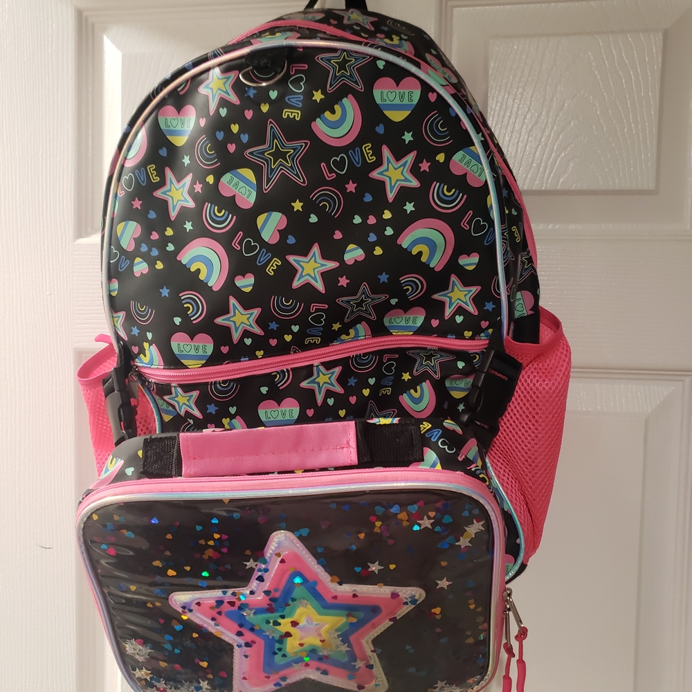 Colorful Kids Backpack and Lunchbox Set